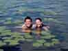 josh and karen in lilypads